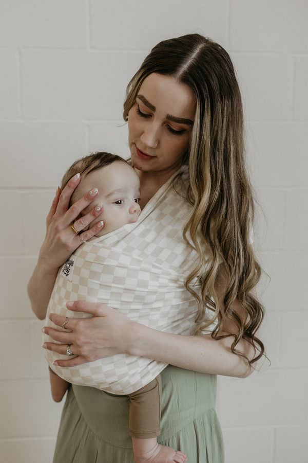 The Kayla Beluga Baby Wrap Checkers Bamboo Baby Carrier Beluga Baby