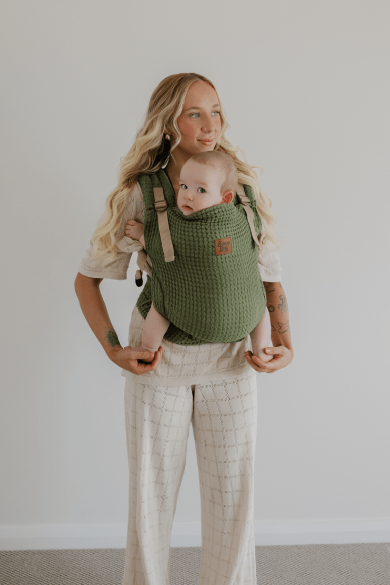 Preorder Sage Waffle Cove - Loveheld Collab - Beluga Baby Carriers