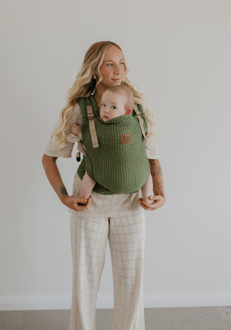 Preorder Sage Waffle Cove - Loveheld Collab - Beluga Baby Carriers
