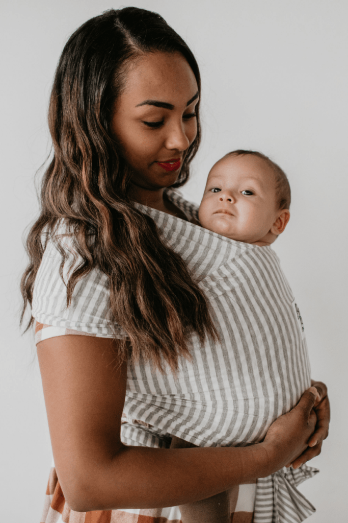 The Shannon Beluga Wrap - Light Grey Stripe - Beluga Baby Carriers