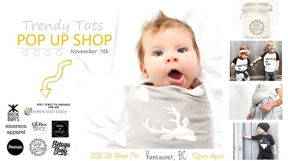 Vancouver Trendy Tots Pop Up Shop - November 7th - Beluga Baby Carriers