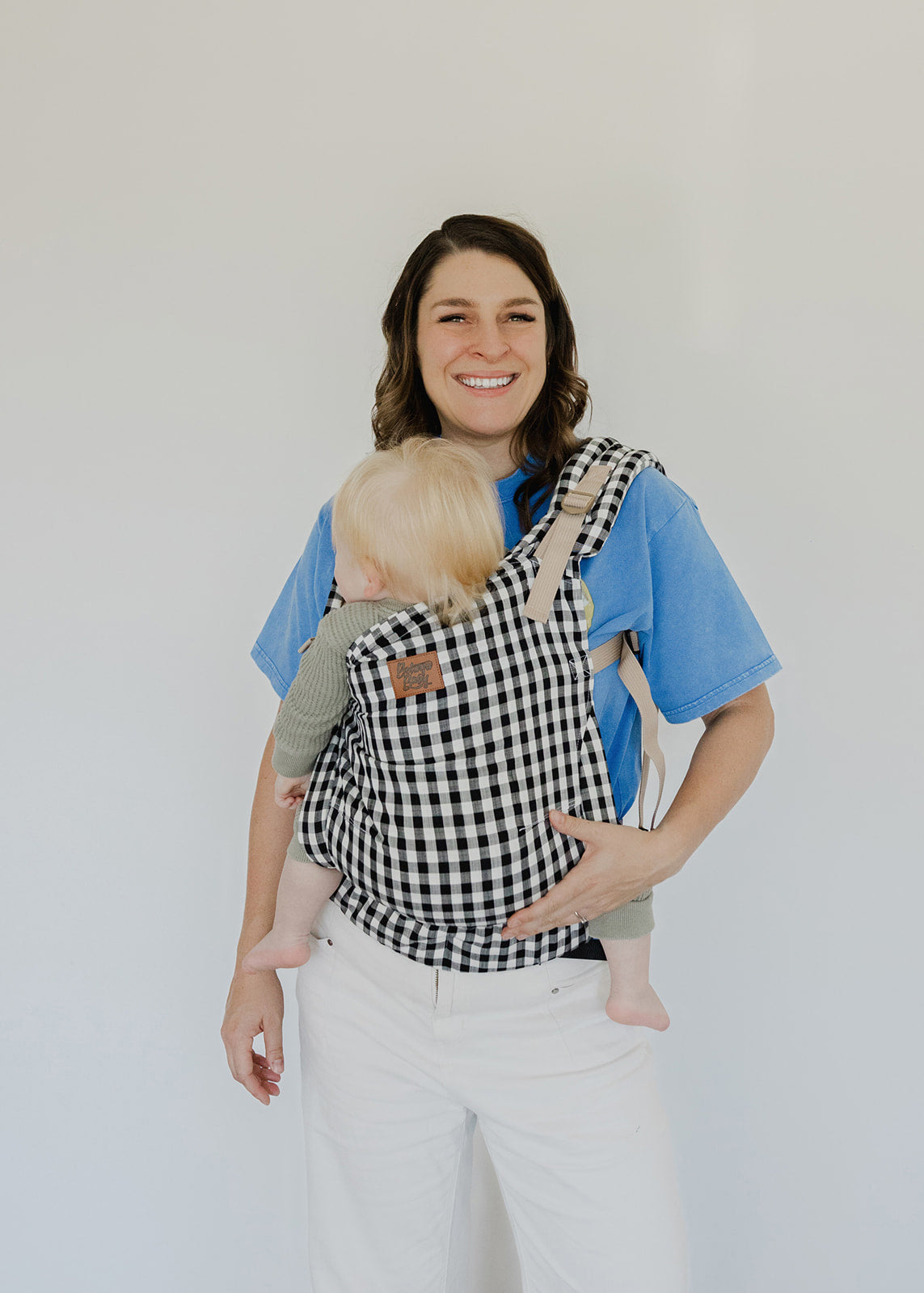 Preorder Gingham - Black and White Cove Baby Carrier