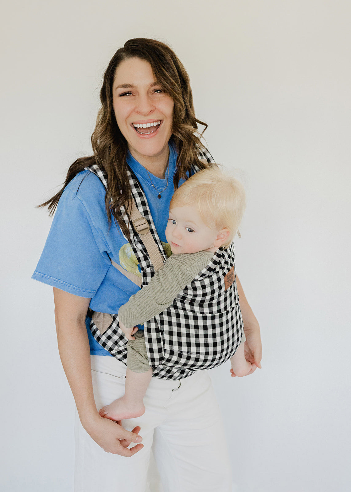 Preorder Gingham - Black and White Cove Baby Carrier