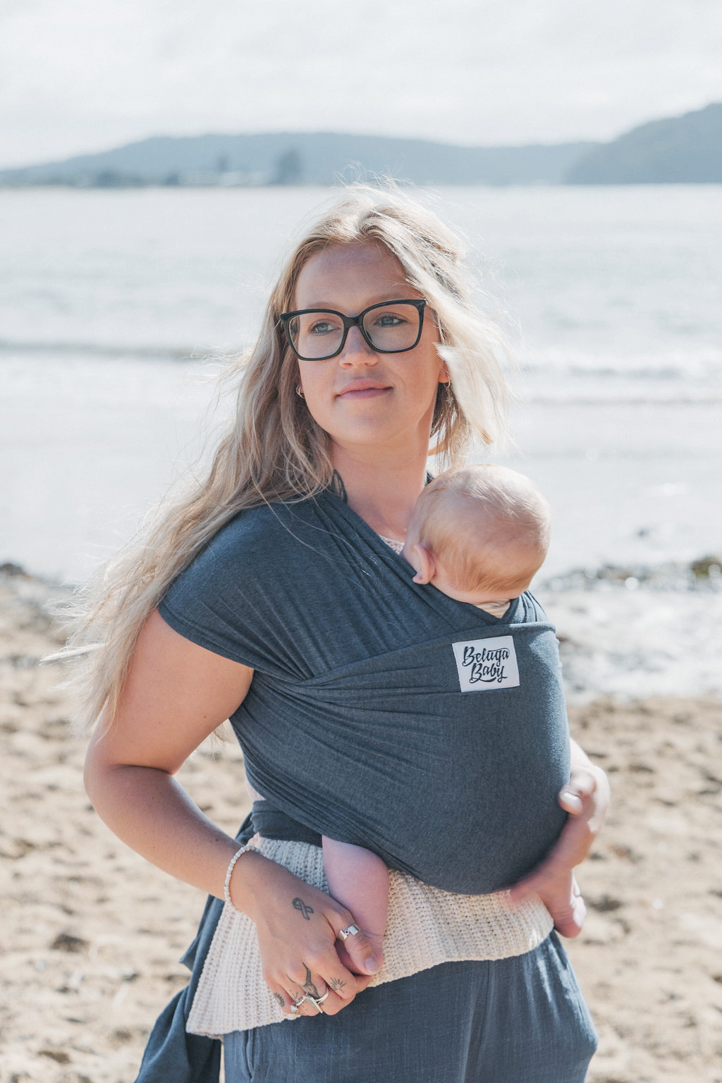 The Cozy Beluga Wrap - Heather Navy