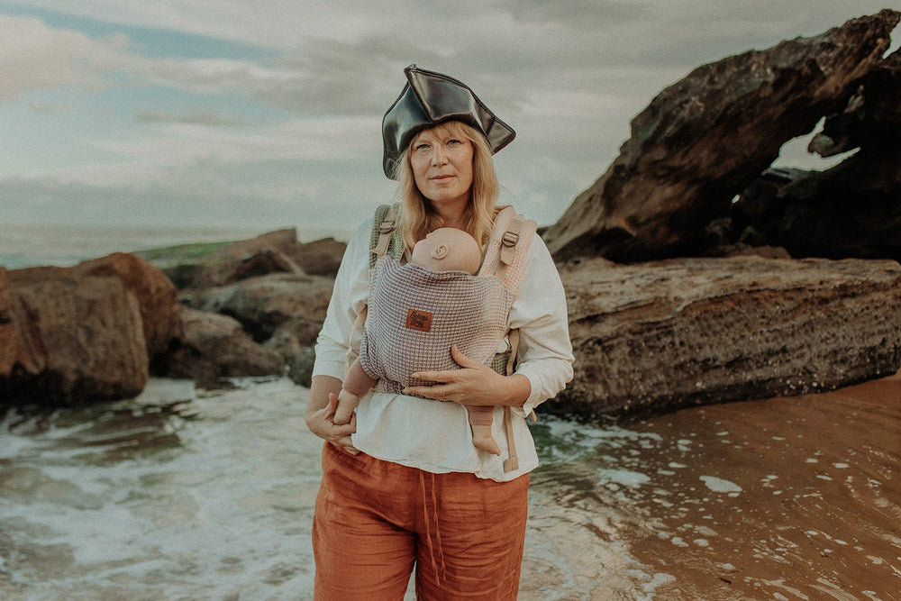 Lena Ombre Waffle Cove Baby Carrier - Beluga Baby Carriers