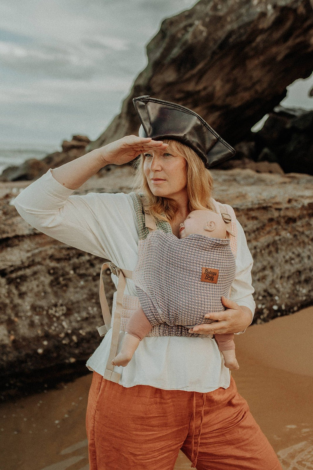 Lena Ombre Waffle Cove Baby Carrier - Beluga Baby Carriers