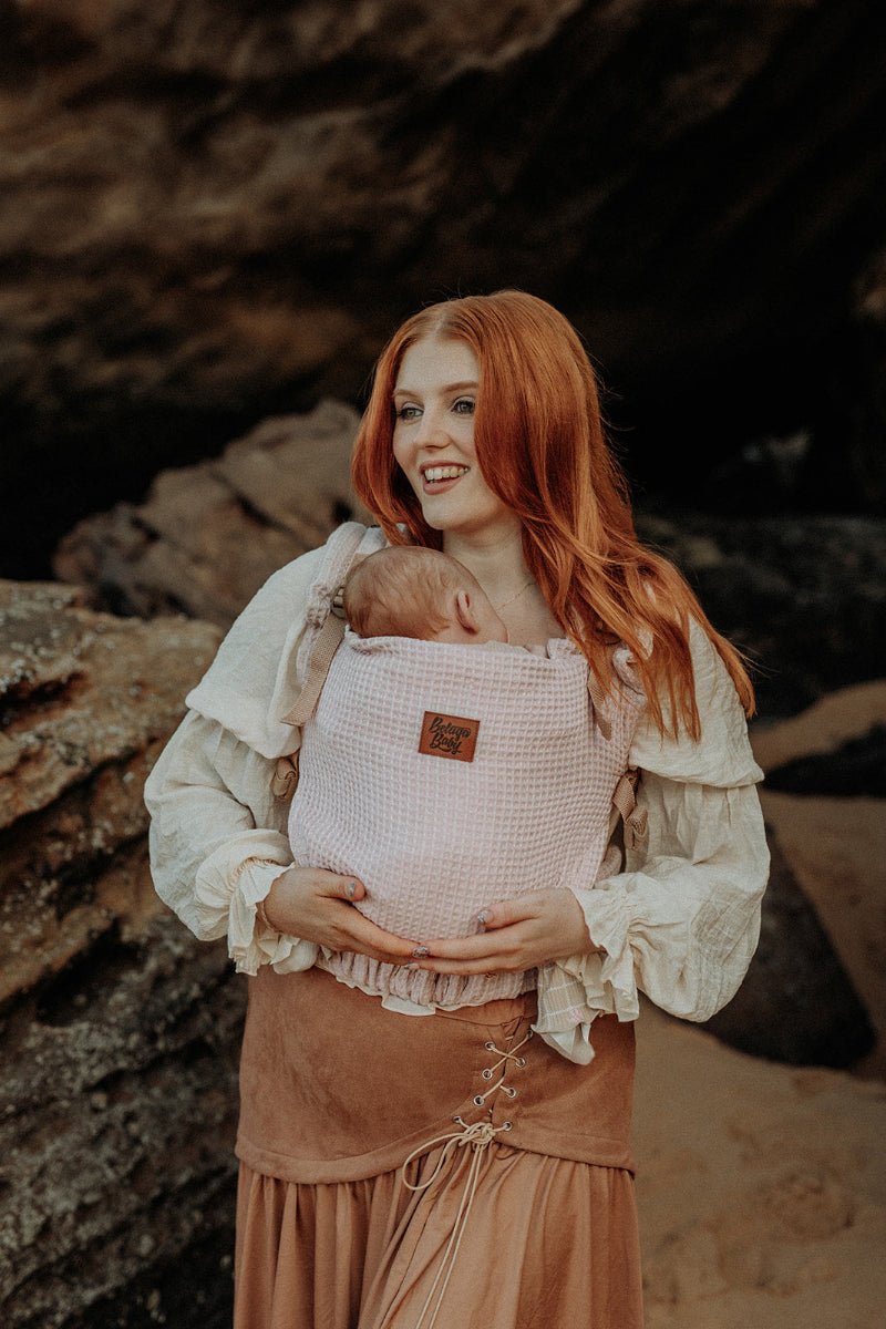 Nola Pink Waffle Cove Baby Carrier - Beluga Baby Carriers