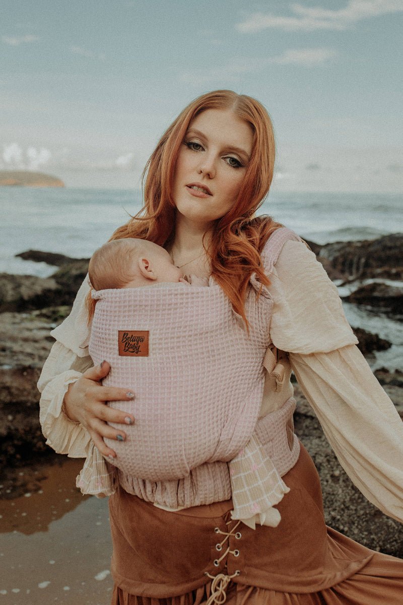 Nola Pink Waffle Cove Baby Carrier - Beluga Baby Carriers