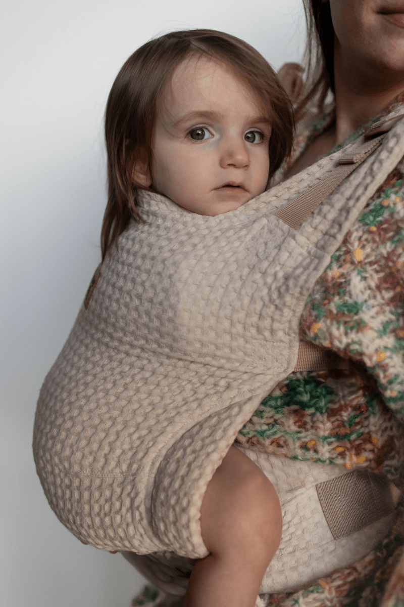 Preorder Beige Waffle Cove - Loveheld Collab - Beluga Baby Carriers