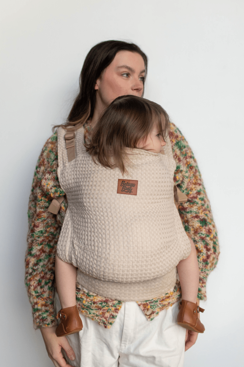 Preorder Beige Waffle Cove - Loveheld Collab - Beluga Baby Carriers