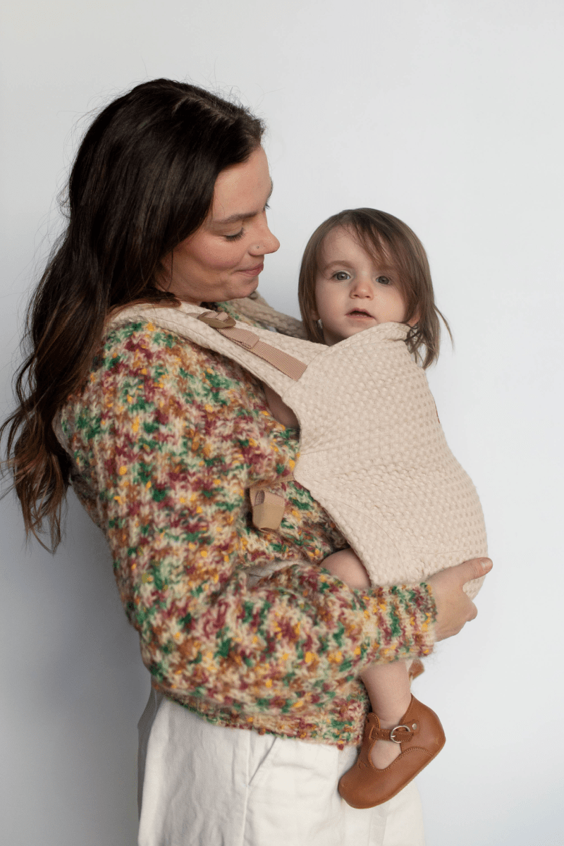 Preorder Beige Waffle Cove - Loveheld Collab - Beluga Baby Carriers