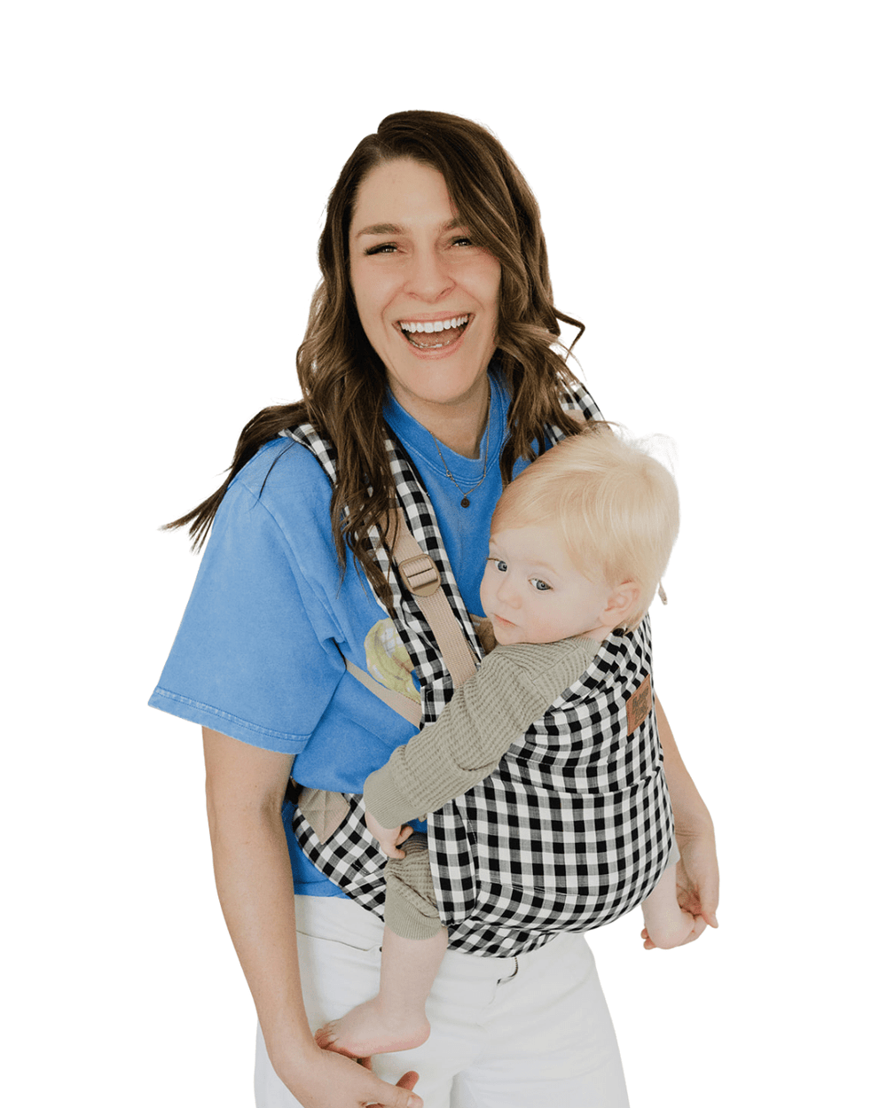 Preorder Gingham - Black and White Cove Baby Carrier - Beluga Baby Carriers