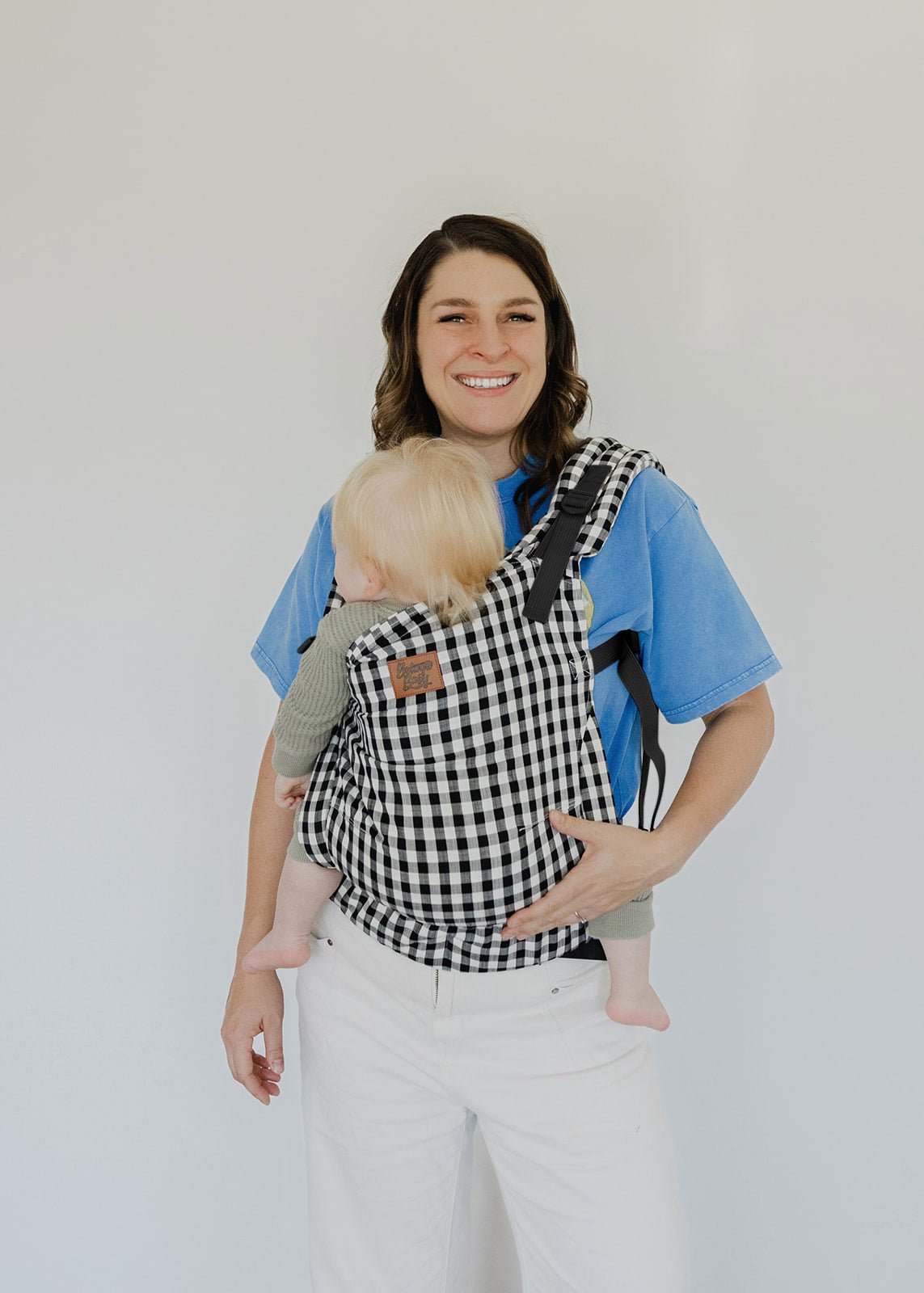 Preorder Gingham - Black and White Cove Baby Carrier - Beluga Baby Carriers