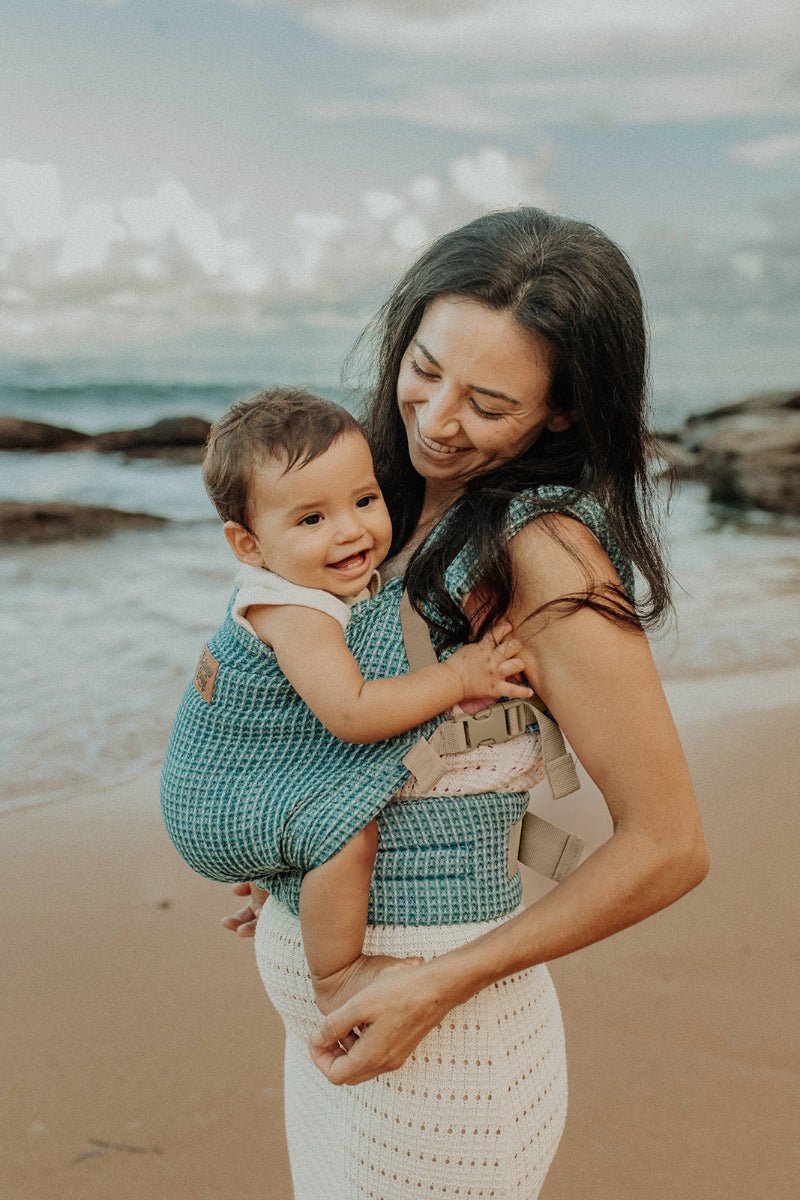 Zuri Waffle Cove Baby Carrier - Beluga Baby Carriers