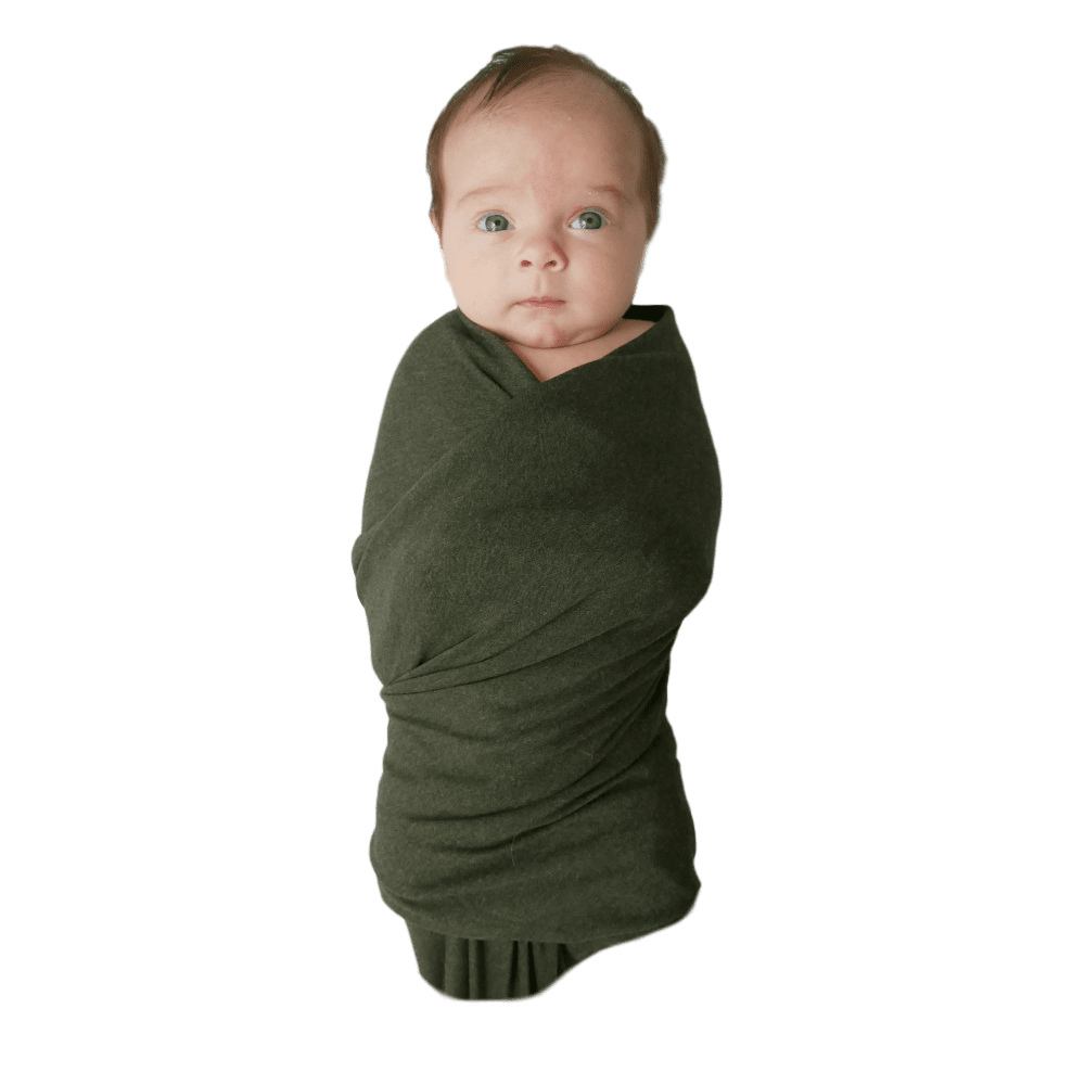 Swaddle Oversized Green - The Jessica - Beluga Baby - Made in North America 
