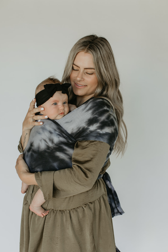 The Joni Beluga Baby Wrap Tie Dye Bamboo Baby Carrier Beluga