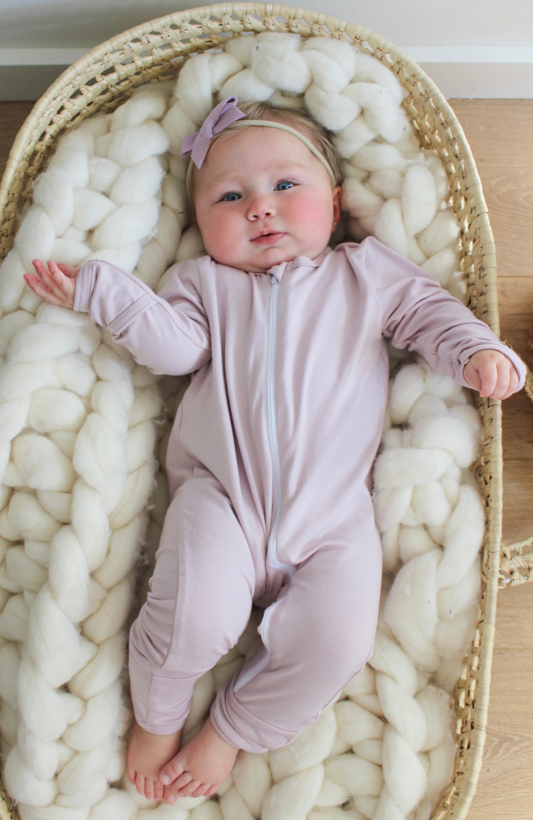 Lavender baby outlet romper