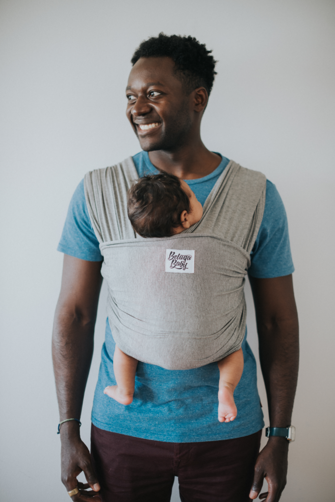The Mckenzie Beluga Baby Wrap Dark Grey Bamboo Baby Carrier Beluga Baby Store