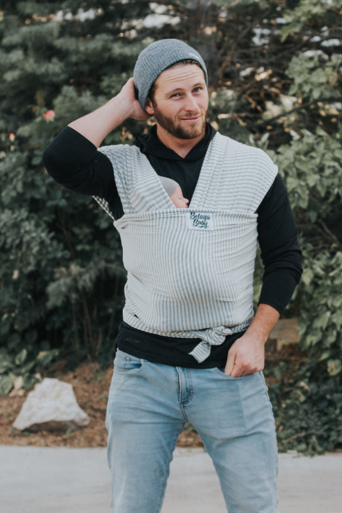 The Shannon Beluga Wrap - Light Grey Stripe
