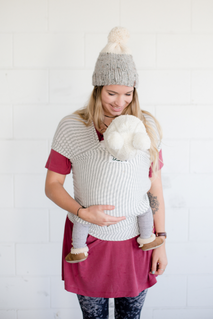 The Shannon Beluga Wrap - Light Grey Stripe