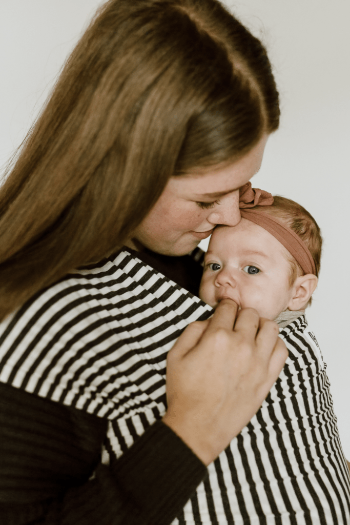 The Lori Beluga Wrap - Charcoal Stripe - Beluga Baby Carriers