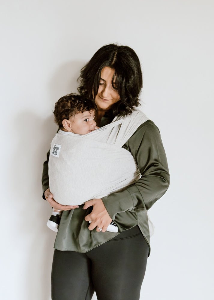The Rachel Beluga Wrap - Light Grey Heather - Beluga Baby Carriers