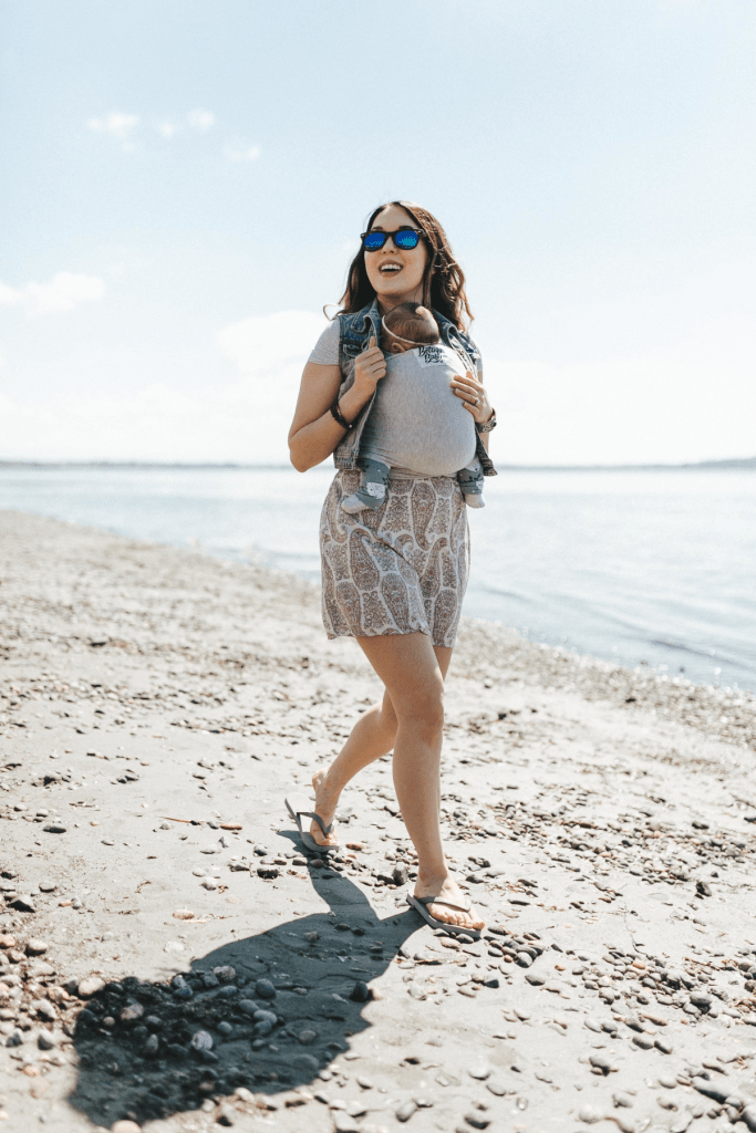 The Rachel Beluga Wrap - Light Grey Heather - Beluga Baby Carriers