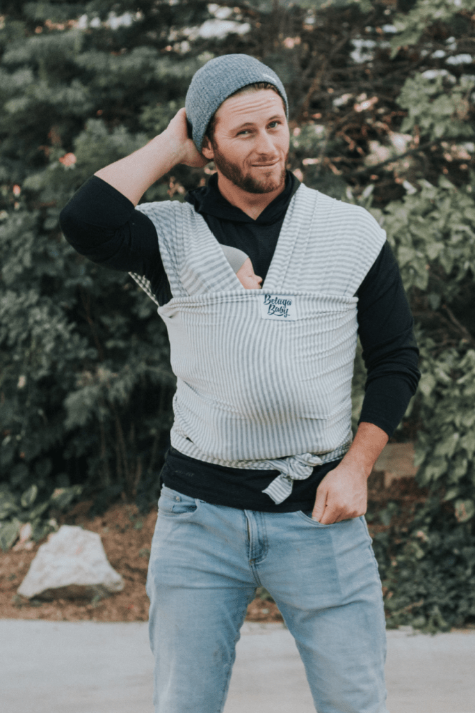 The Shannon Beluga Wrap - Light Grey Stripe - Beluga Baby Carriers