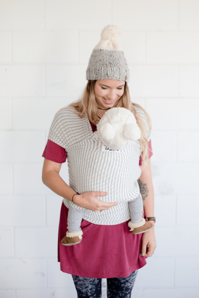 The Shannon Beluga Wrap - Light Grey Stripe - Beluga Baby Carriers