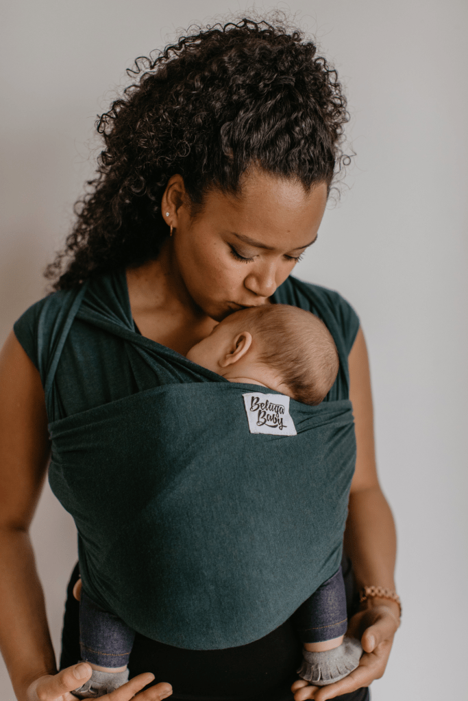 The Spruce Beluga Wrap - Heather Teal - Beluga Baby Carriers