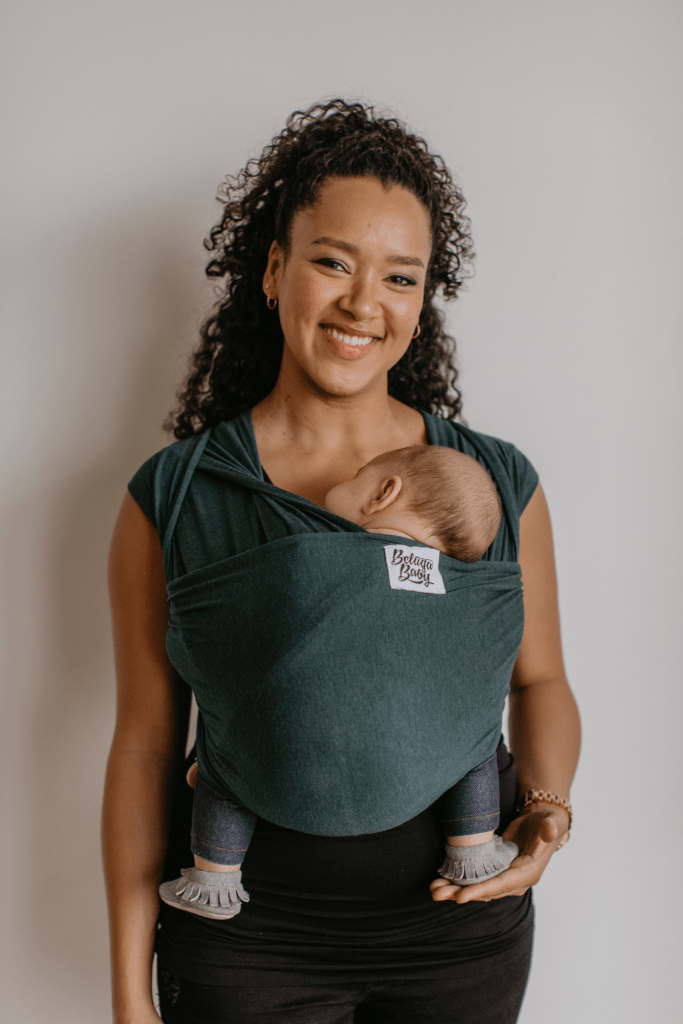 The Spruce Beluga Wrap - Heather Teal - Beluga Baby Carriers